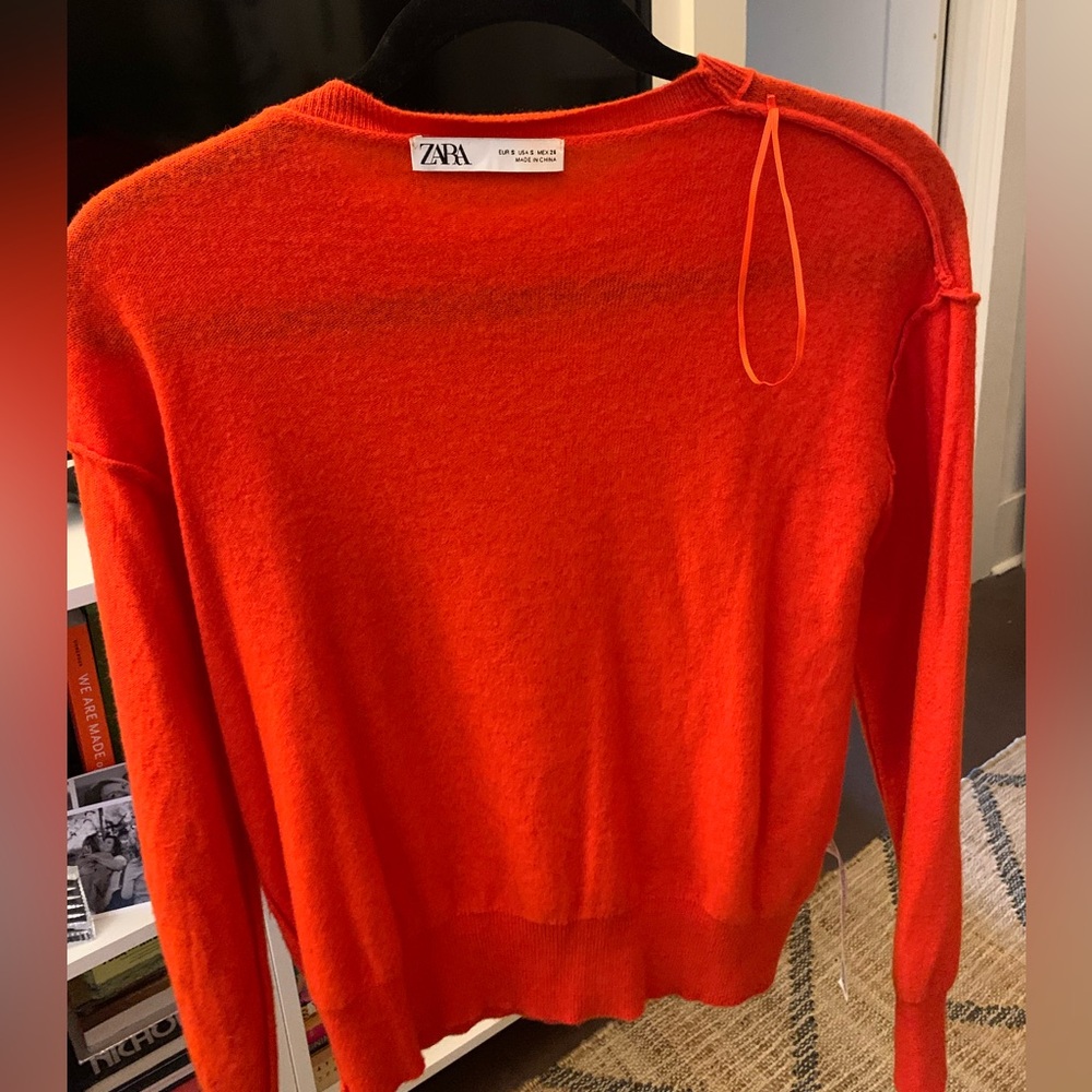 Zara wool sweater in orange